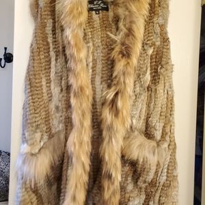 Fur Vest with fox trim